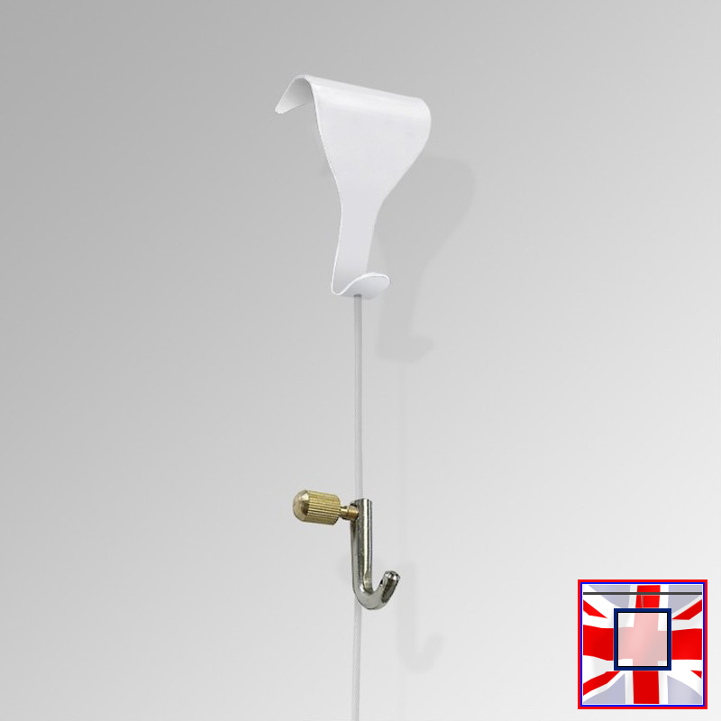 Wood Dado Picture Rail Hanging Set – Moulding Hook & Clear Nylon Cord