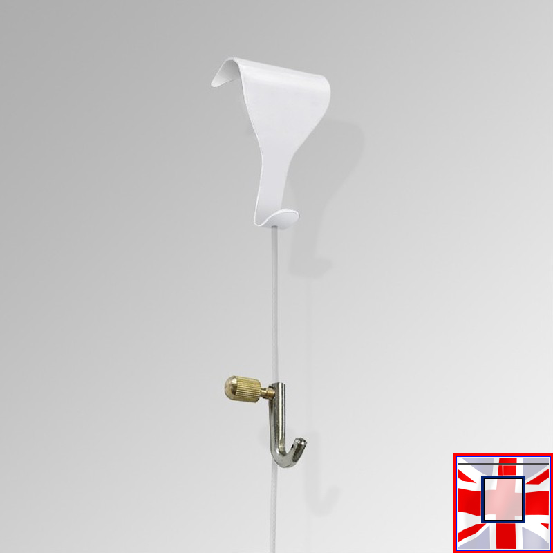 Hanging Cord & Moulding Hook Set, Clear Nylon Wire Kit & Wood Dado Picture Rail Hanger