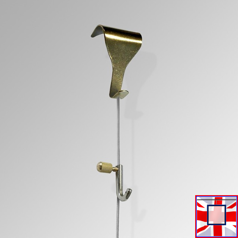 Steel Cable Kit & Moulding Hook, Hanging Wire Set & Wood Dado Picture Rail Hanger