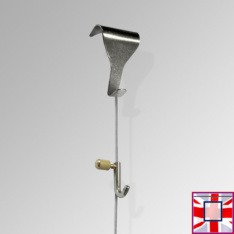 Steel Cable Kit & Moulding Hook, Hanging Wire Set & Wood Dado Picture Rail Hanger