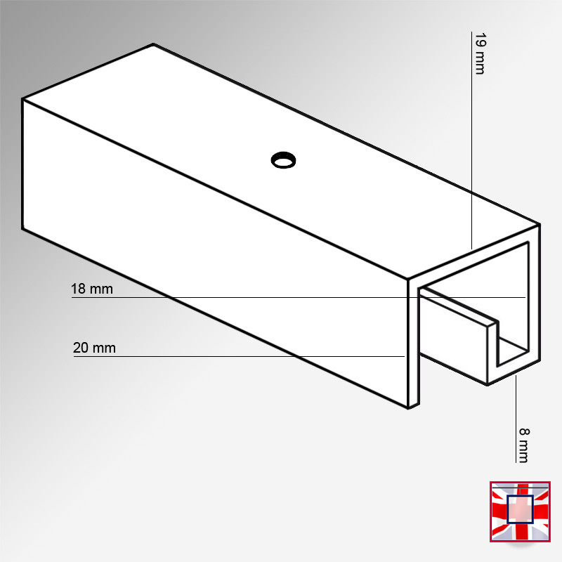 Strong & Discreet Ceiling Picture Rail, P Rail Track (80kg Capacity) – 2m & 3m