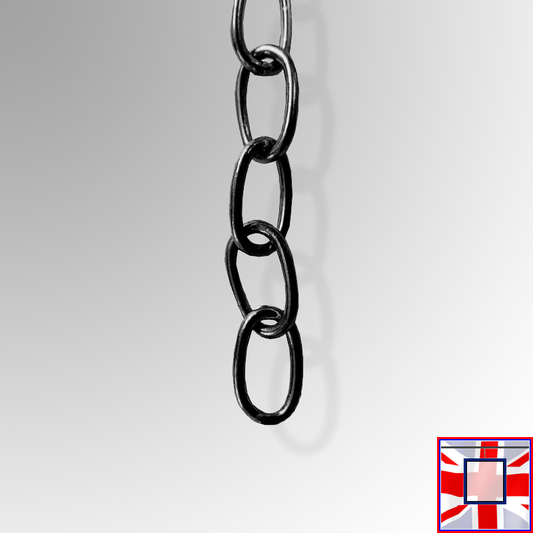 Black Picture Hanging Chain with Classic Brass Decorative Hangers