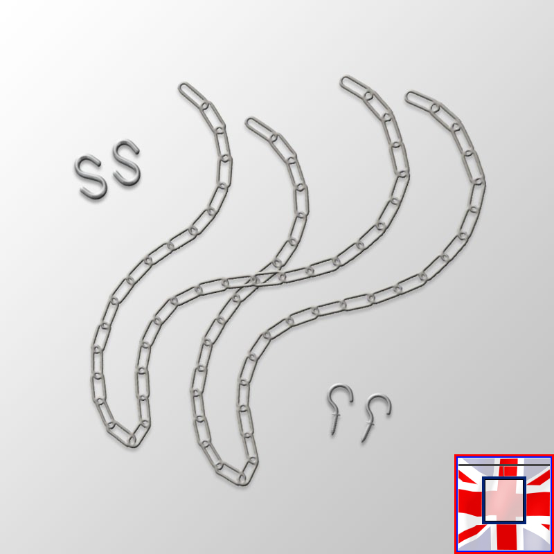 Silver Hanging Chain Pipe Kit