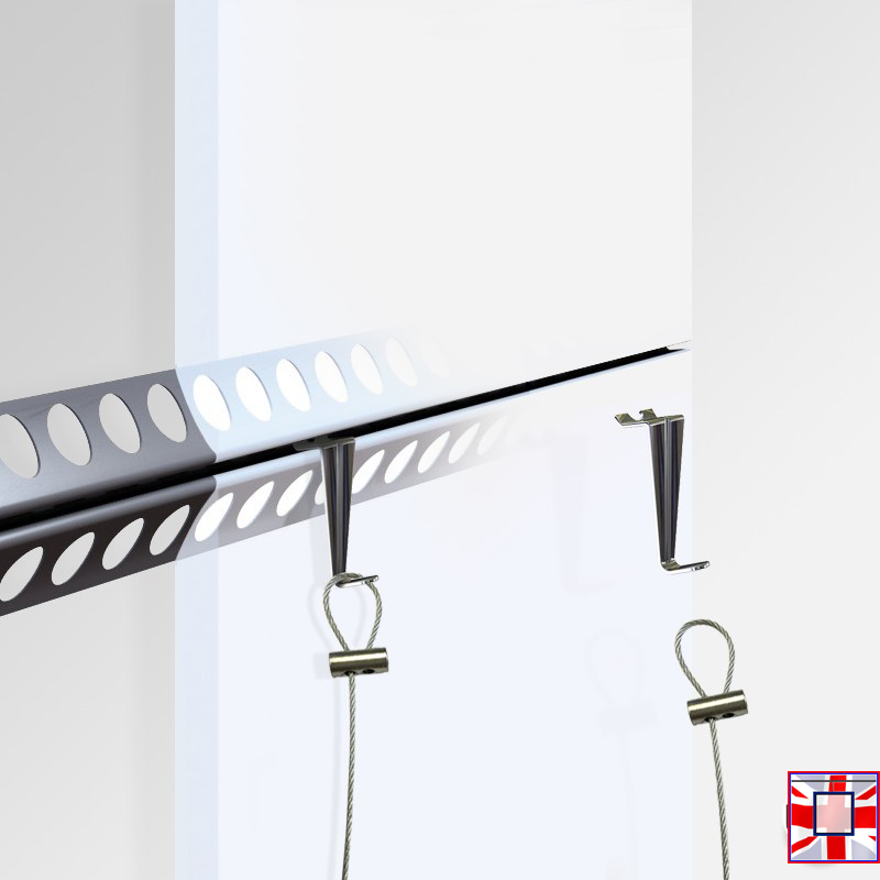Plaster Rail Hook Anchor, Hanger for Picture Suspended Loop Cords & Cables