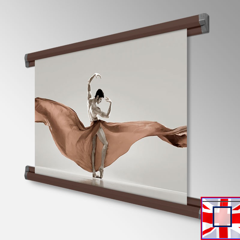 Hanging Poster Tracks - Display Rail for Posters & Prints (Top & Bottom) (60cm, 85cm, 100cm, 150cm)