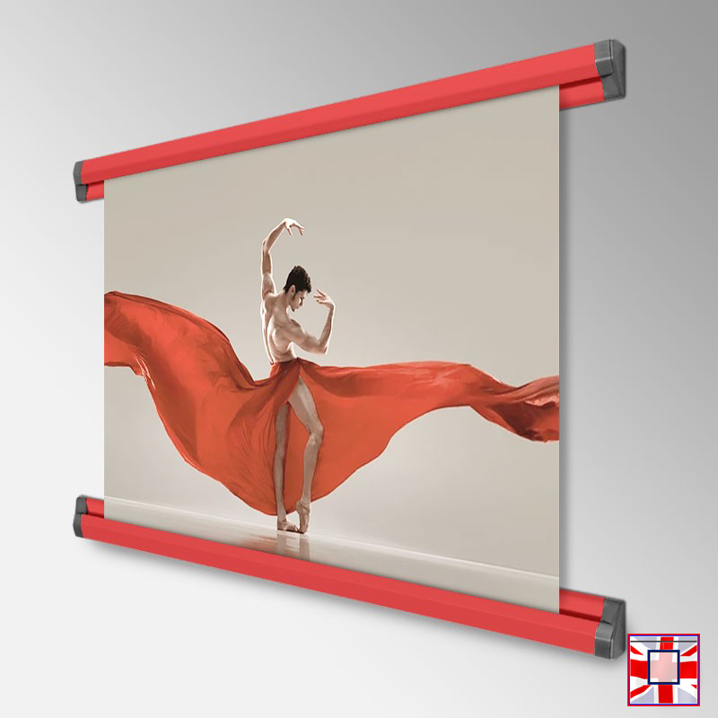 Hanging Poster Tracks - Display Rail for Posters & Prints (Top & Bottom) (60cm, 85cm, 100cm, 150cm)