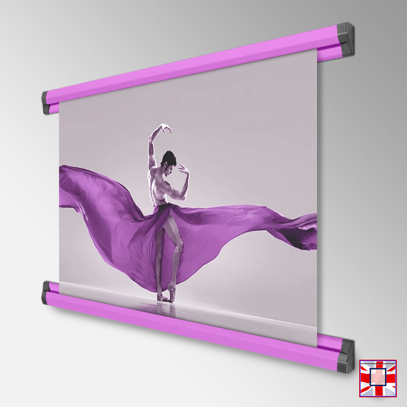 Hanging Poster Tracks - Display Rail for Posters & Prints (Top & Bottom) (60cm, 85cm, 100cm, 150cm)