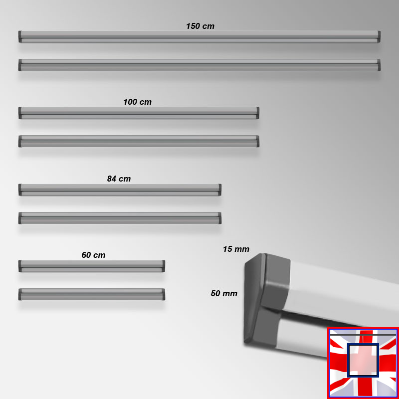 Top & Bottom Display Rail for Posters & Prints - Poster Hanging Tracks! (60cm, 85cm, 100cm, 150cm)