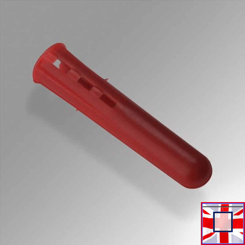 Red Standard Wall Plugs (Brick & Solid Walls)