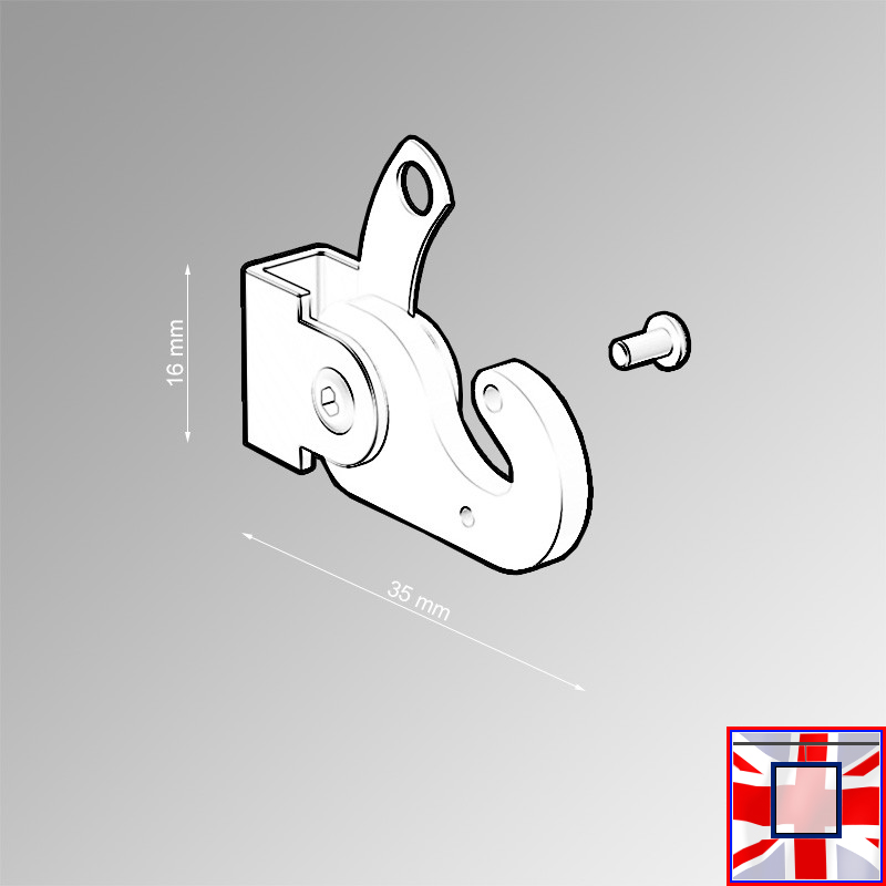 Anti-theft Hanging Rod Hook, 40kg Picture Hanger (J Rail, C Rail & P Rail)
