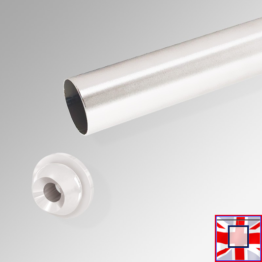 White Brass Tubing 3m for Picture Hanging, Rod-Rail