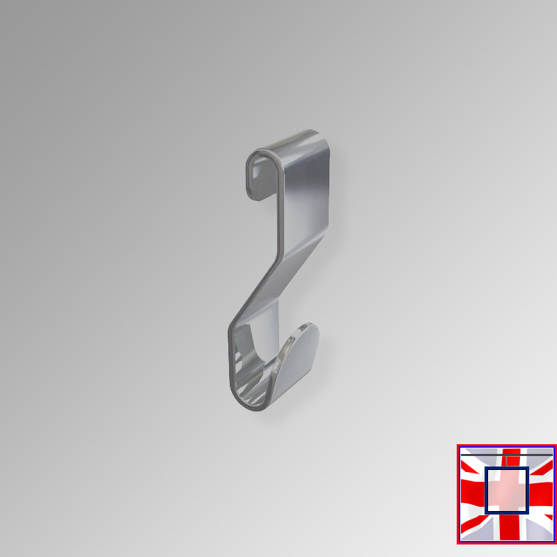 Anchor S Hook, Picture Hanger for Loops or Direct Hanging (White, Silver, Black) for J Rail & C Rail