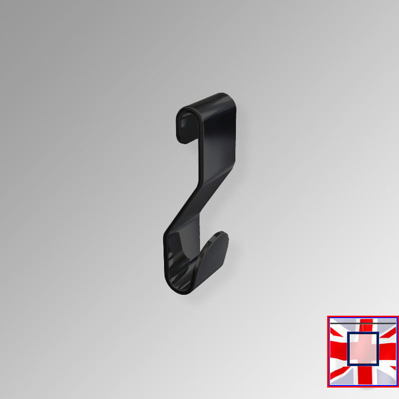 Anchor S Hook, Picture Hanger for Loops or Direct Hanging (White, Silver, Black) for J Rail & C Rail
