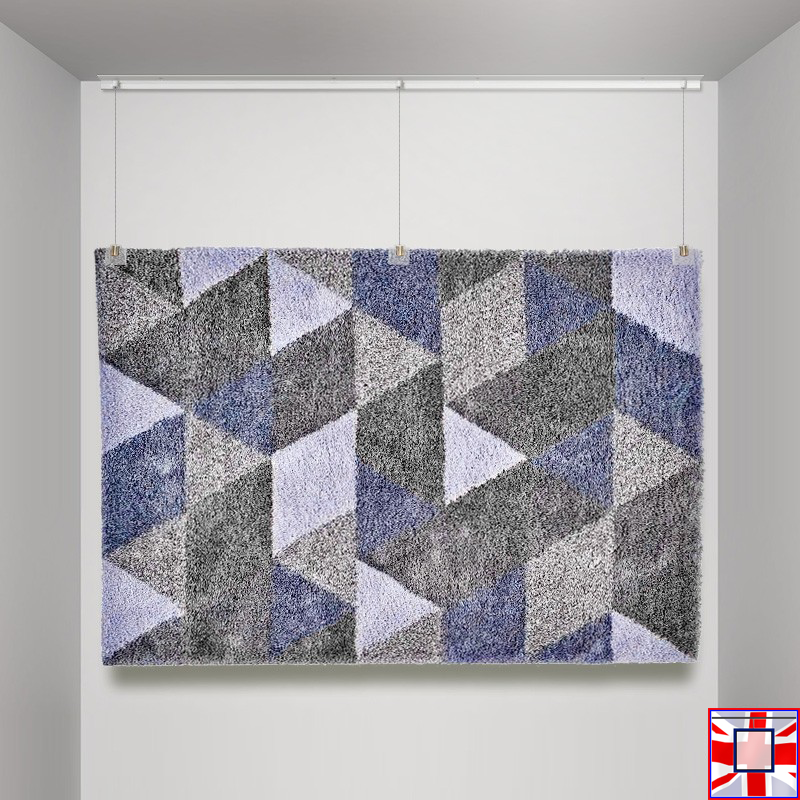 Heavy-Duty Picture Rail Ceiling Hanging Kit for Simple Carpet (C Rail Gallery System)