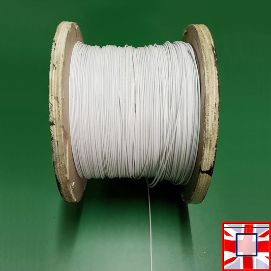 White Heavy Duty Picture Hanging Wire - Steel Cable Rope