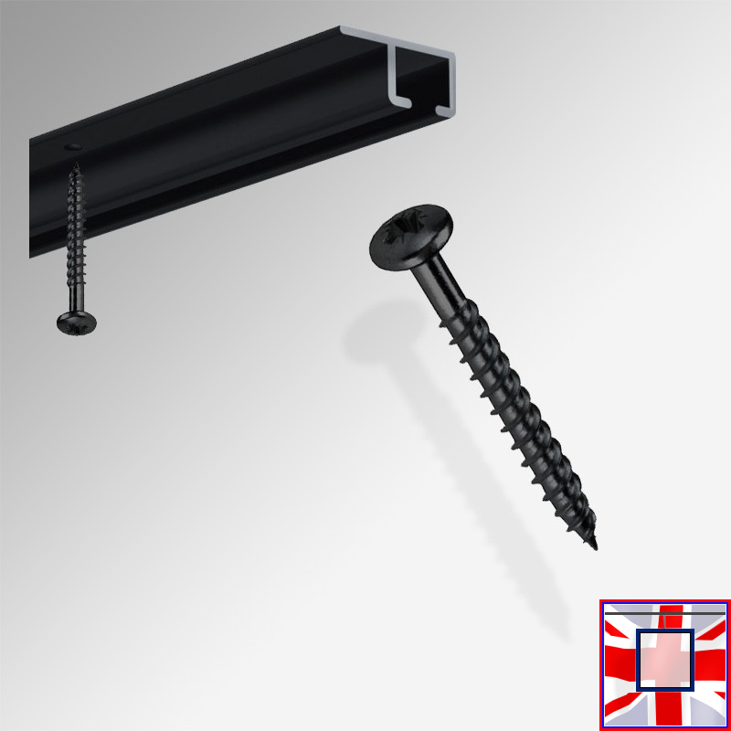 U Rail Screw - Roundhead Phillips (White, Silver, Black)
