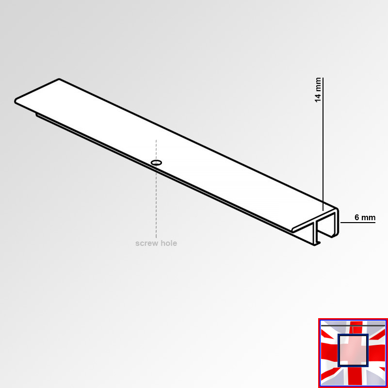 Discreet Ceiling Picture Rail – U Rail Track, 2m & 3m Options