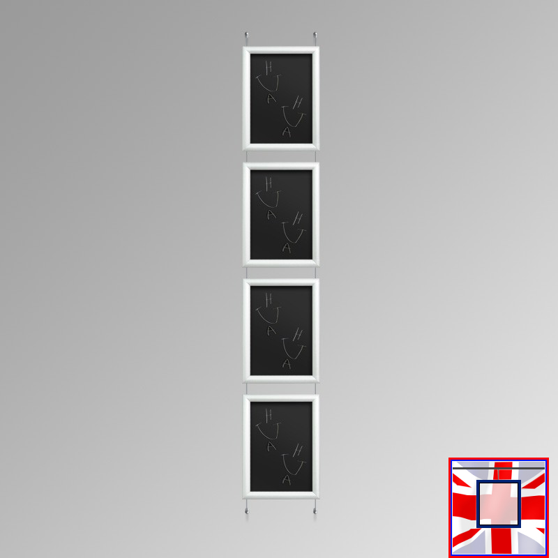 White Framed Chalkboard Hanging Kit