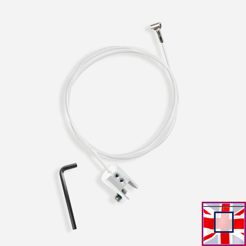 Hanging Kits White for Picture Panel White Rails (Gallery systems Clip rail)
