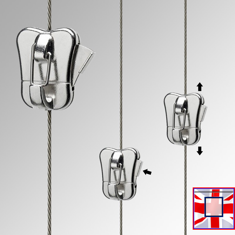 Security Hook Zipper (Pack of 10), 20kg Anti-theft Picture Hanger