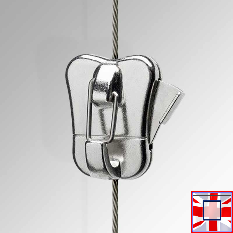 20kg Anti-theft Picture Hanger Zipper Security Hook (Pack of 10)
