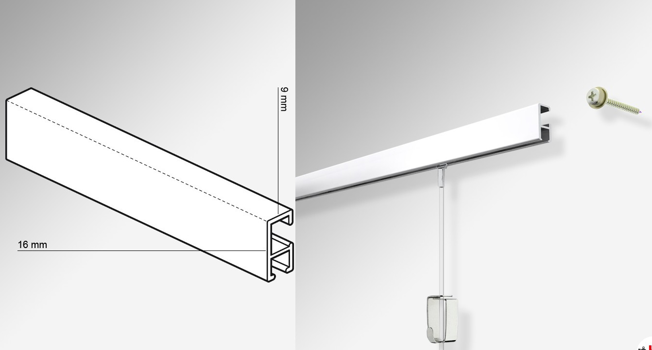Minirail Picture Hanging System - Picture Rail for Wall - PHC – Picture ...