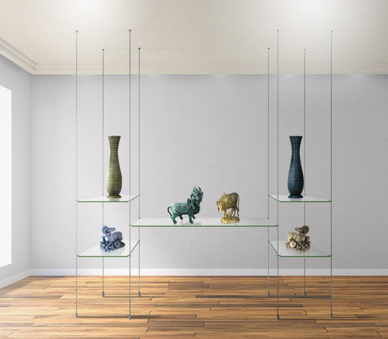 Retail Display Rod Shelves, Wood & Glass Product Shelving – Picture ...