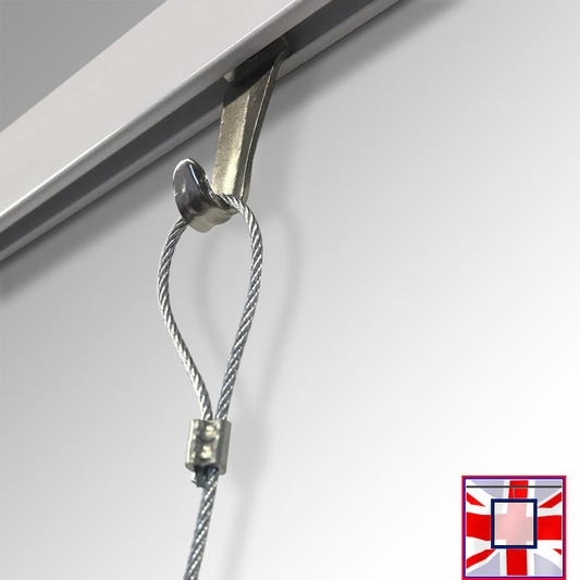 10kg Clip Rail Hook Anchor (Chrome), Picture Rail Hanger