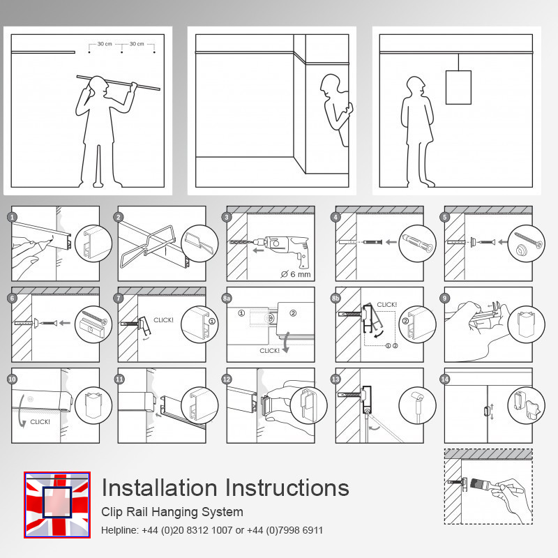 Rug Hanging Solution Clip Rail