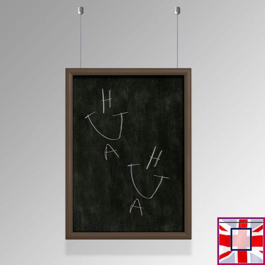 Walnut Framed Kit Hanging Chalkboard