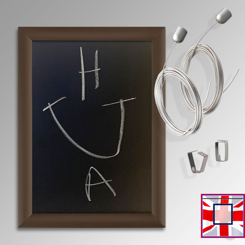 Walnut Framed Kit Hanging Chalkboard