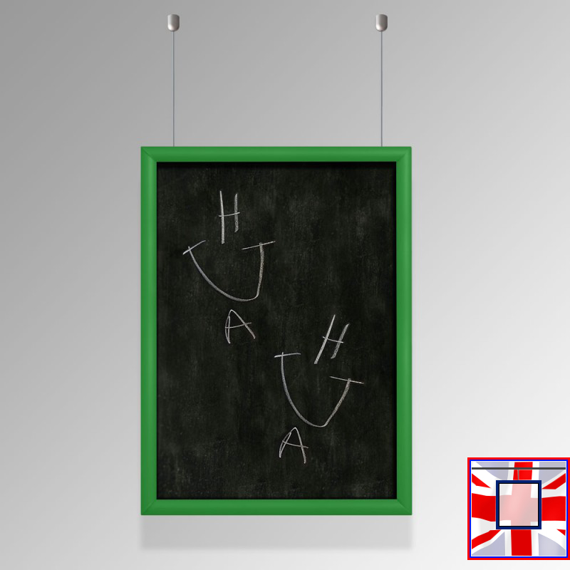 Green Framed Kit Hanging Chalkboard