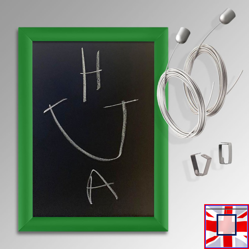 Green Framed Kit Hanging Chalkboard