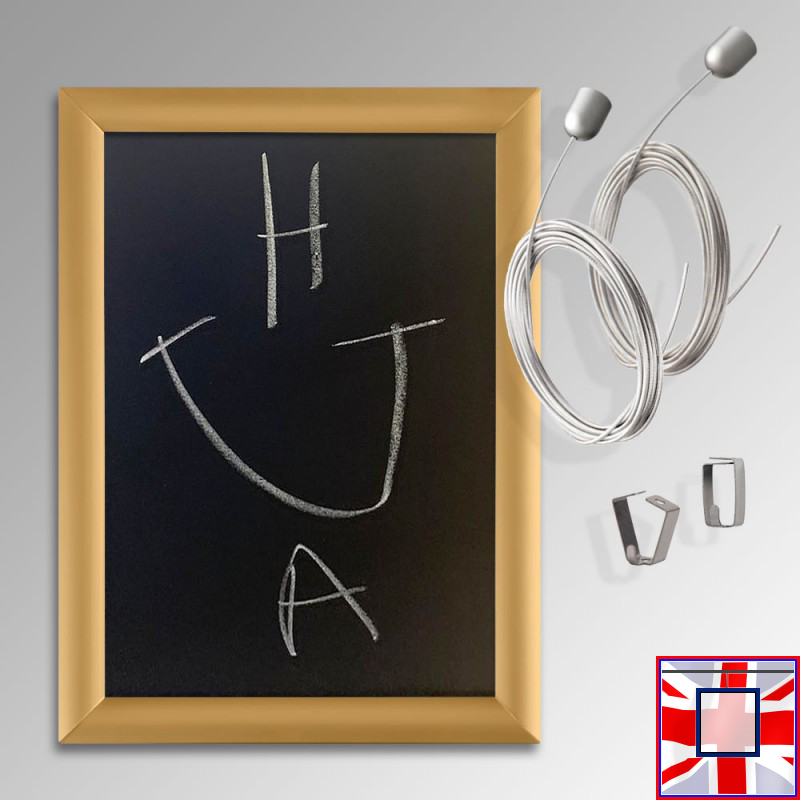 Gold Framed Kit Hanging Chalkboard