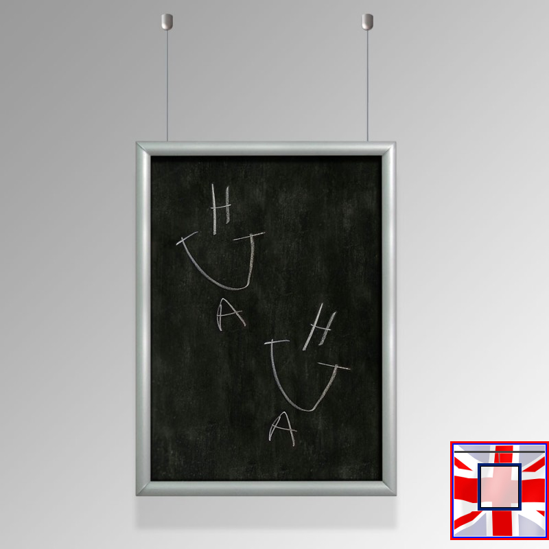 Silver Framed Kit Hanging Chalkboard