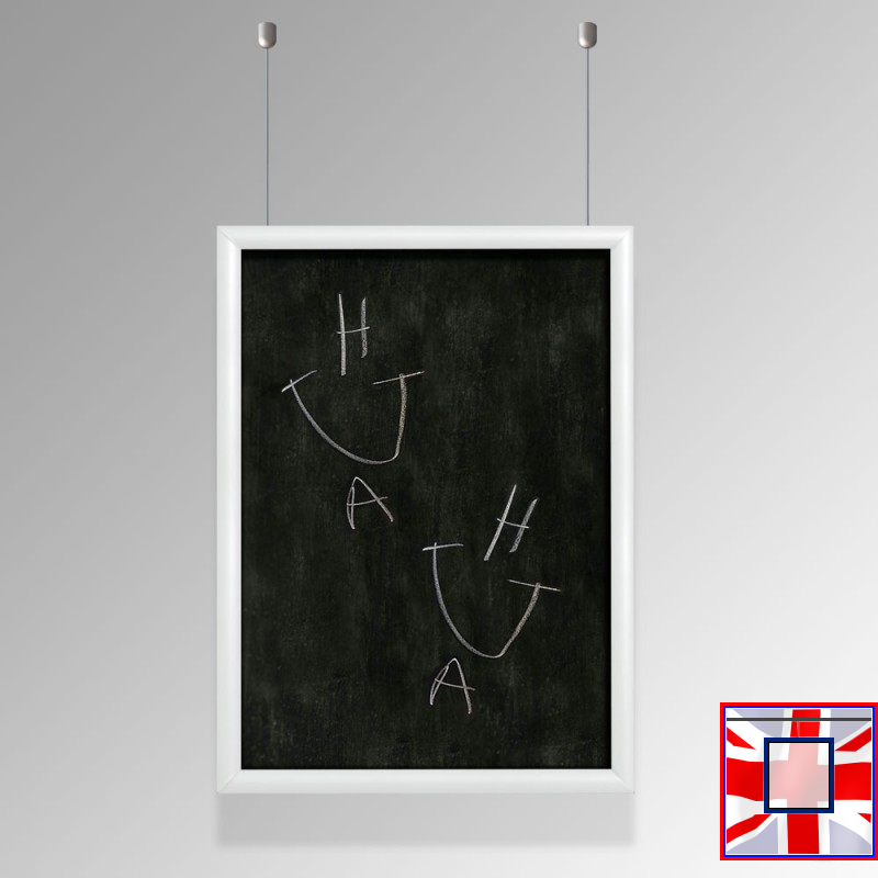White Framed Kit Hanging Chalkboard