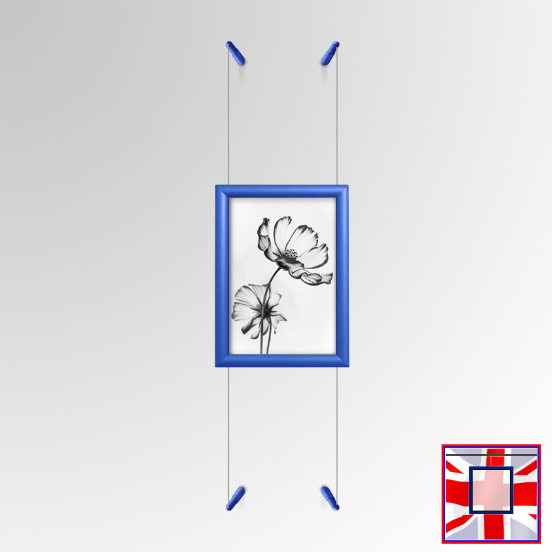 Blue A4 Frame with Wall Cable Kit