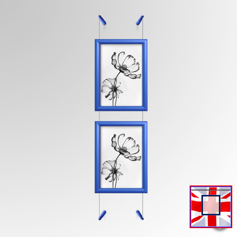 Blue A4 Frame with Wall Cable Kit