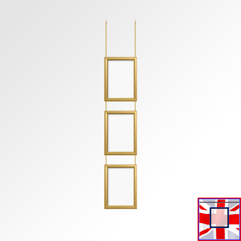 Picture Chain Kit – A4 Click Frame Brass Finish
