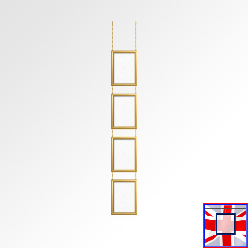Picture Chain Kit – A4 Click Frame Brass Finish
