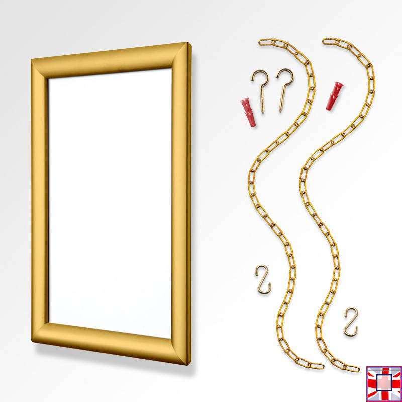 Picture Chain Kit – A4 Click Frame Brass Finish