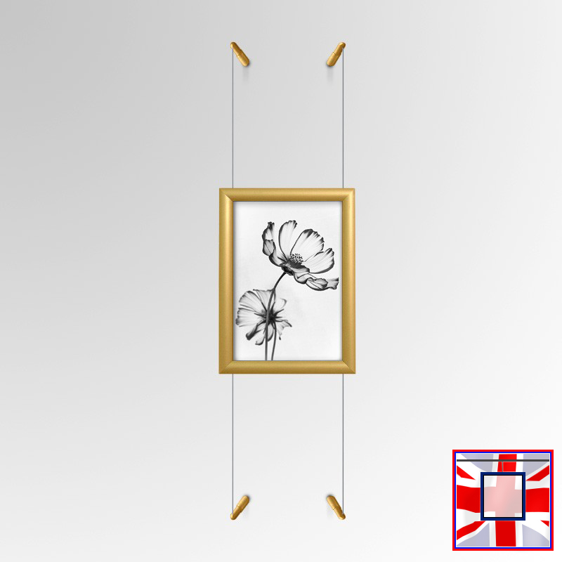 Gold A4 Frame with Wall Cable Kit
