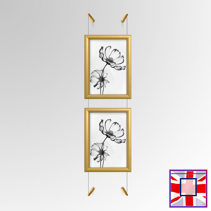 Gold A4 Frame with Wall Cable Kit
