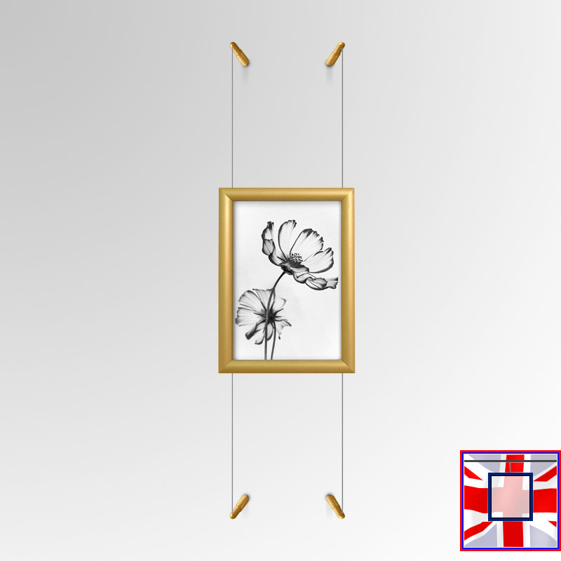 Gold A4 Frame & Wall Cable Kit