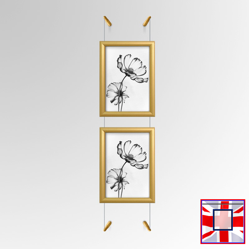 Gold A4 Frame & Wall Cable Kit