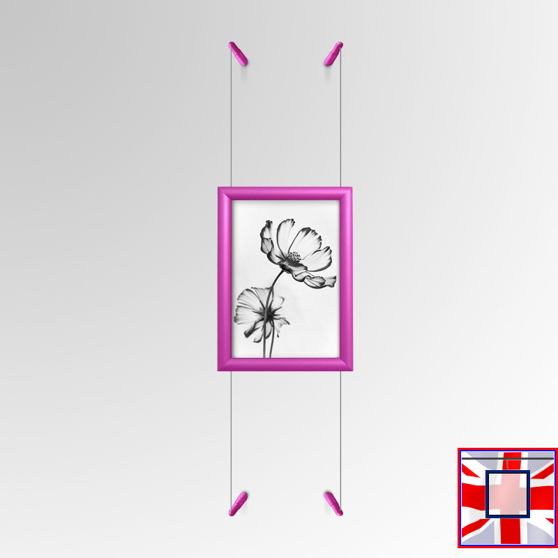 Pink A4 Frame with Wall Cable Kit