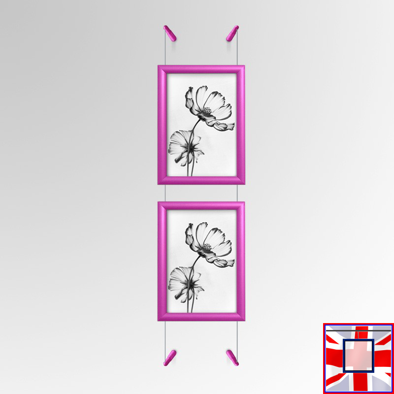 Pink A4 Frame with Wall Cable Kit