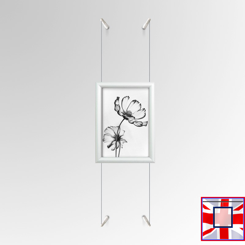 White A4 Frame with Wall Cable Kit