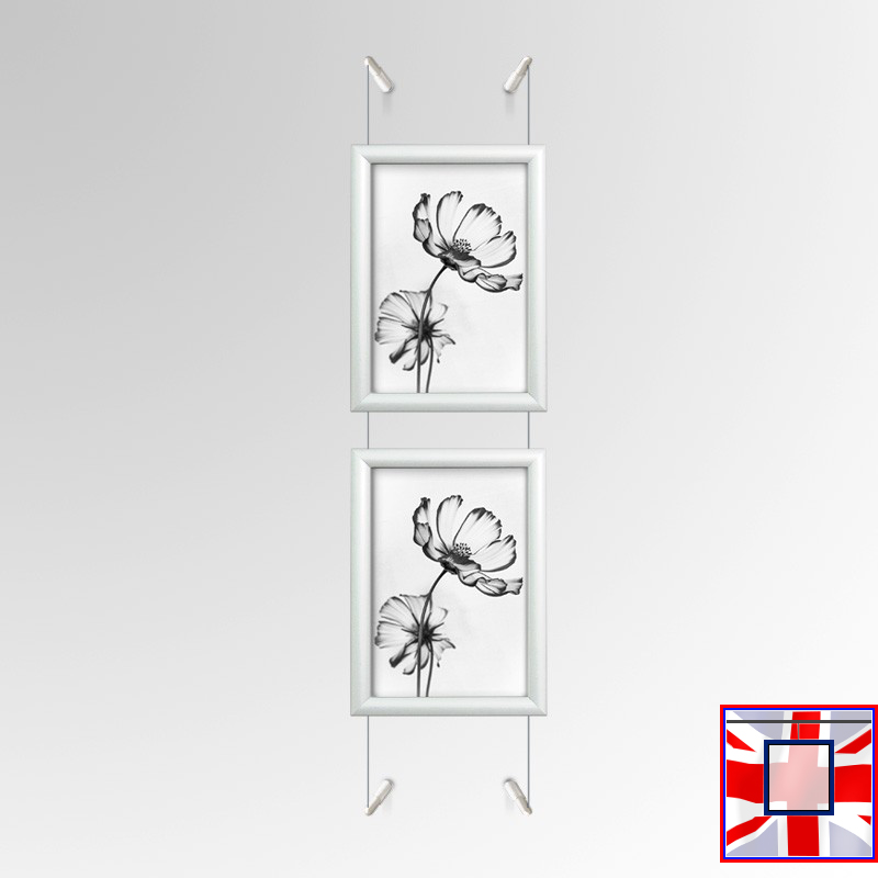 White A4 Frame with Wall Cable Kit
