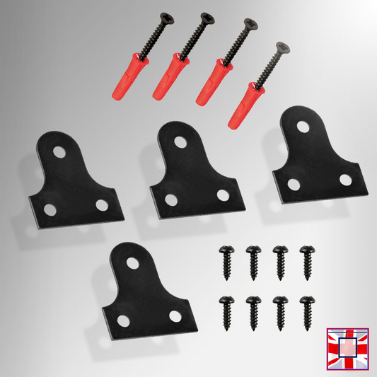 Black Mirror Plate Mounting Kit (Includes Black Screws)